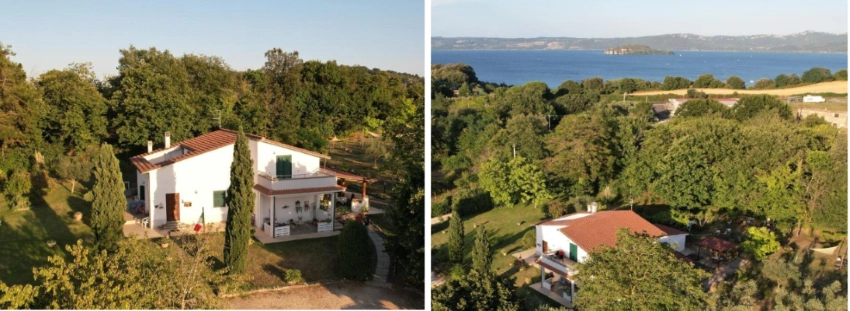 Agriturismo Santa Maria sfondo lago di Bolsena